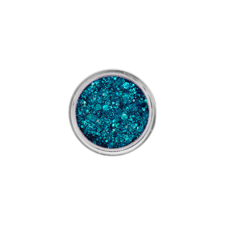 Chunky glitter cream peacock