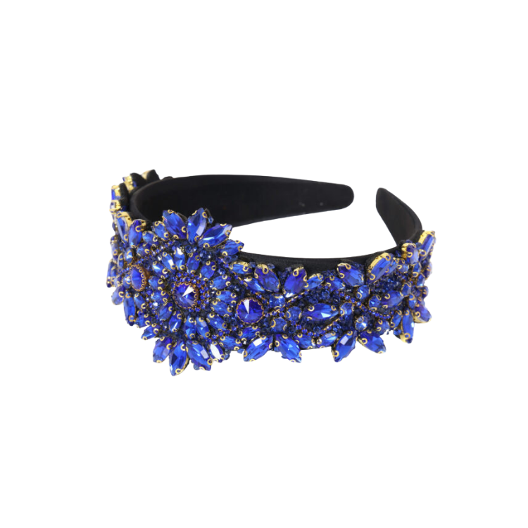 NEW! Haarband Strass Blauw