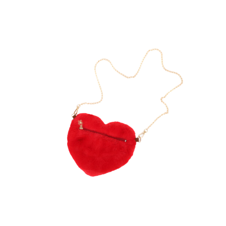 Bont tasje hart rood