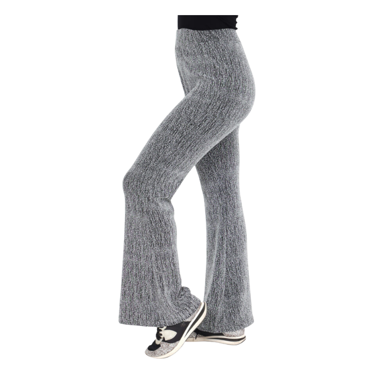 Flared pants glitter zilver