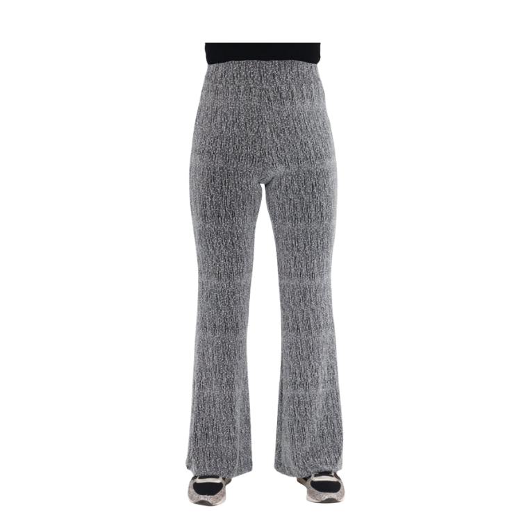 Flared pants glitter zilver