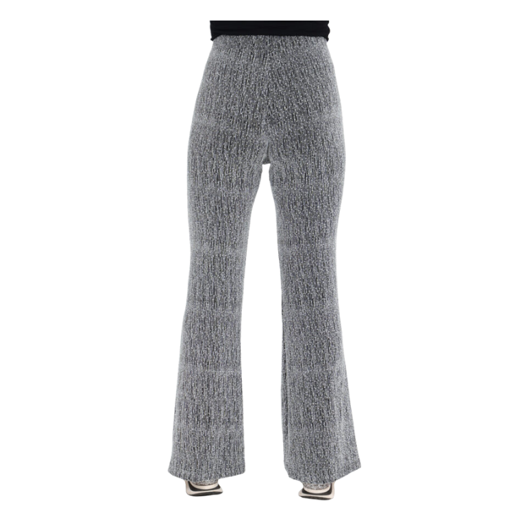 Flared pants glitter zilver